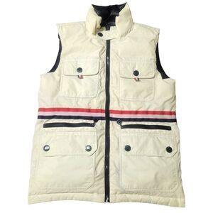 Moncler Beige and Black Vest with Red Stripe